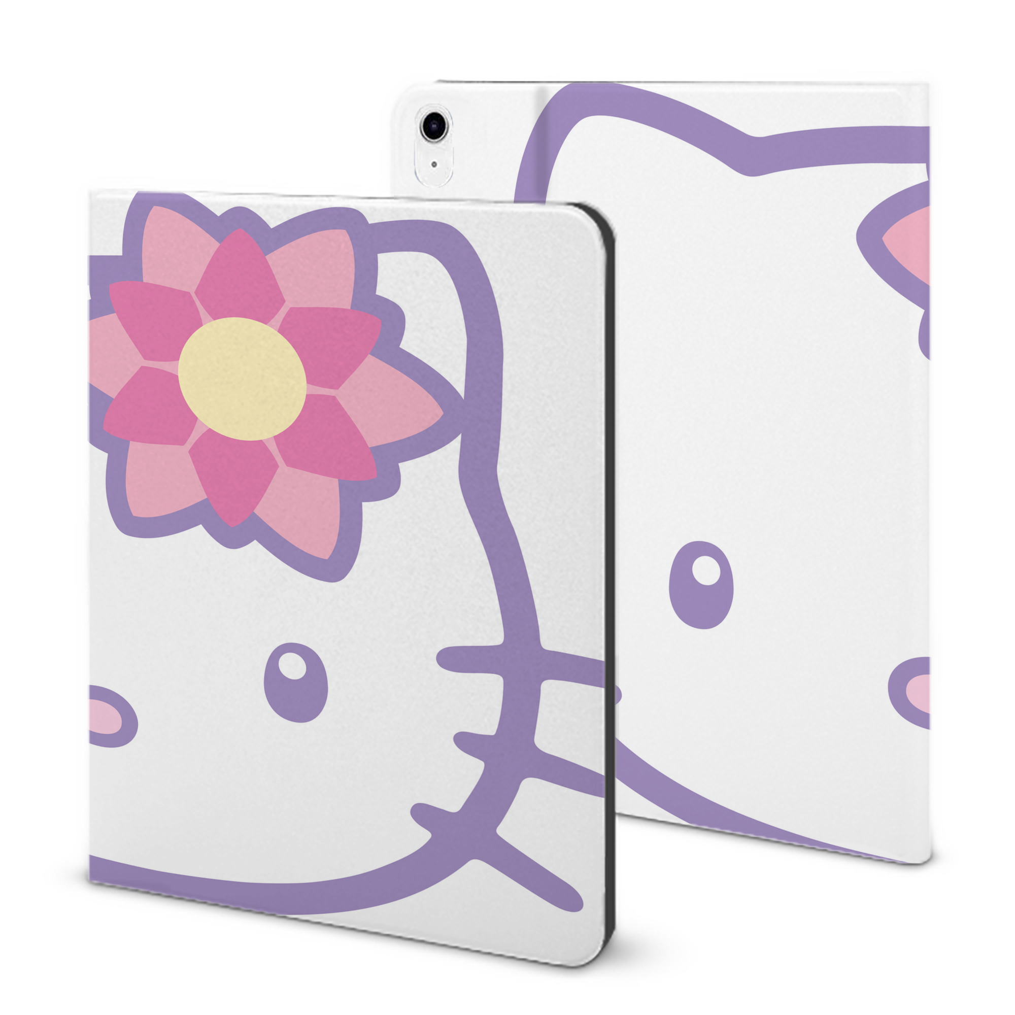 （画像用） Hello Kitty ハローキティ IPad ケース ブック型 PUレザー TPU 耐衝撃 軽量 薄型 ペン収納なし 全面保護 IPad 各モデル対応